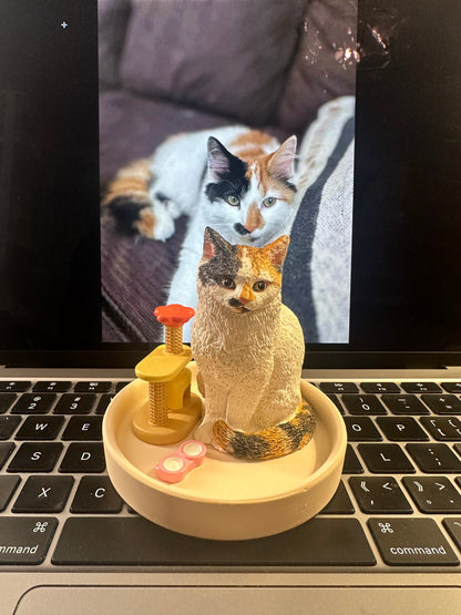 Hand-painted Cat Sculpture
